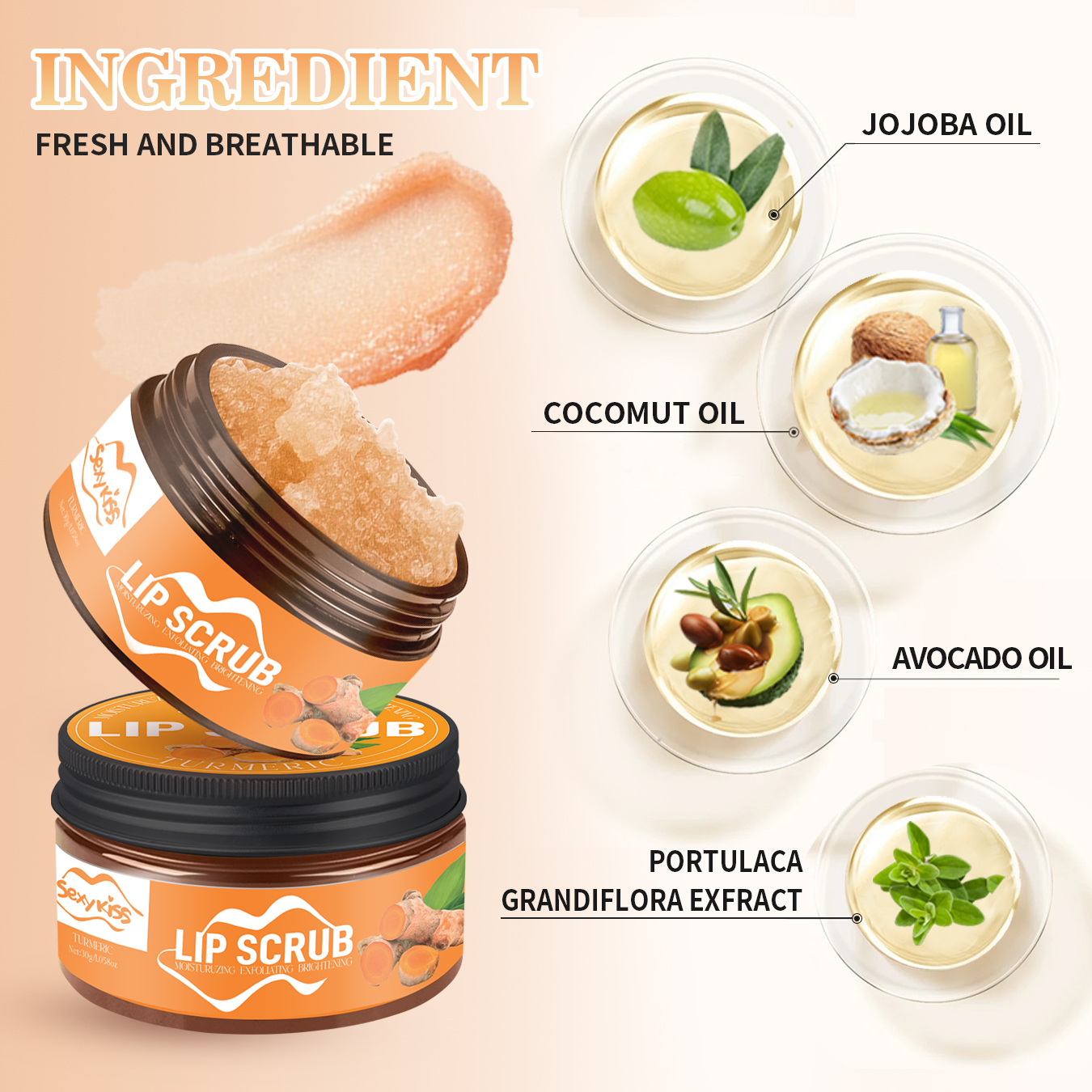 Strawberry, Coffee, brown Suga - Sugar Scrub Coffee ulasan dan harga
