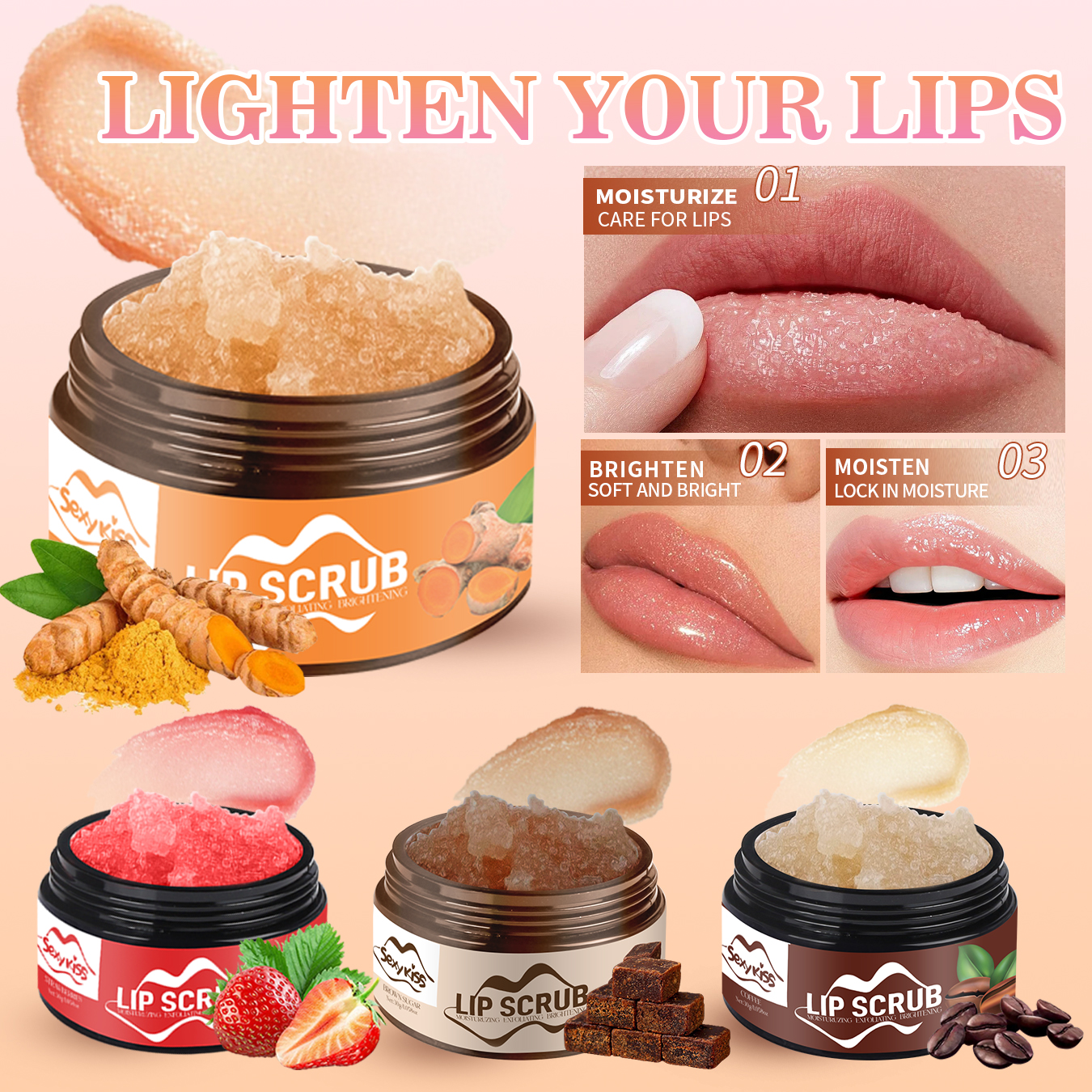 Strawberry, Coffee, brown Suga - Sugar Scrub Coffee ulasan dan harga
