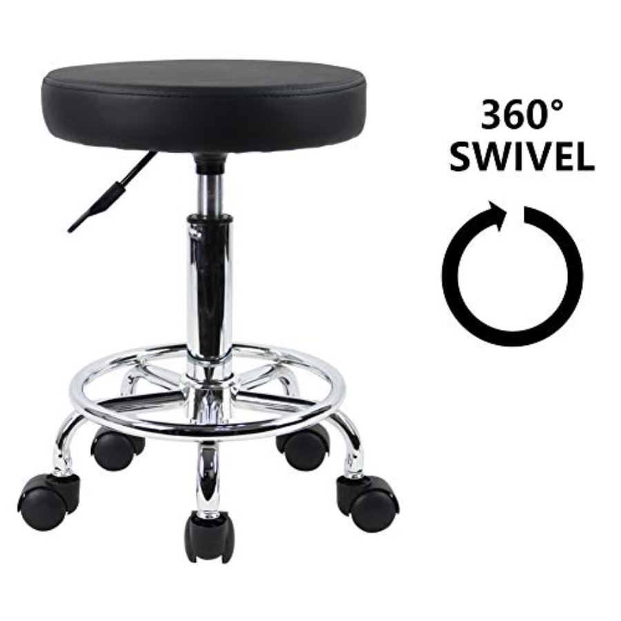 PU Leather Round Rolling Stool - Spa & Wellness Hotel Diament Ustroń Zdjęcia ulasan dan harga