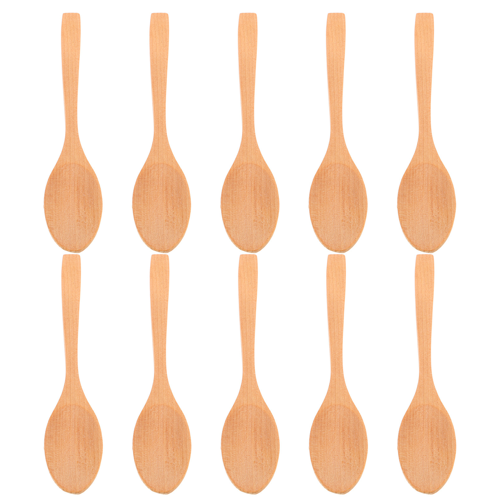 10Pcs Wooden Ice Cream Spoons  - Sugar Scrub Coffee ulasan dan harga